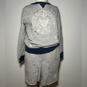 Ralph Lauren Polo set. Sweat shorts paired with a crew neck.